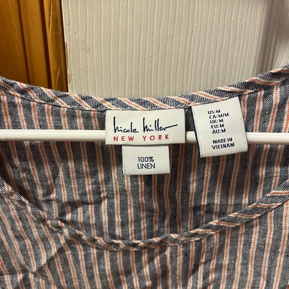 Nicole Miller 100% Linen Shirt - Picture 2 of 2